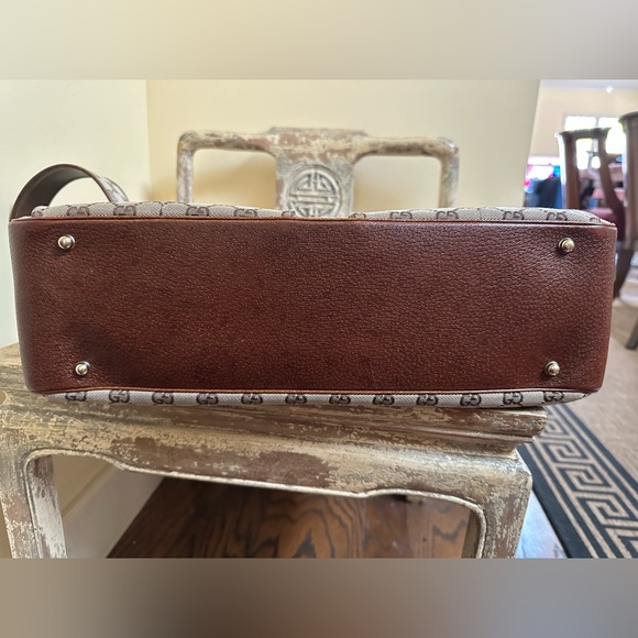 Gucci Logo Bamboo Shopper Tote w/ Shoulder Strap - Picture 14 of 14